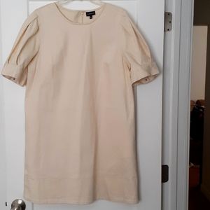 Denim puff sleeve dress with pockets!  size L